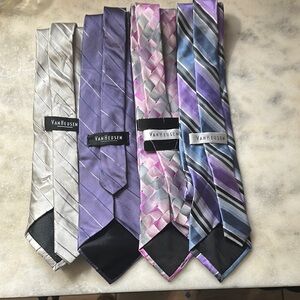 Van Heusen Men's Tie Set - Silver, Purple, Pink, Blue